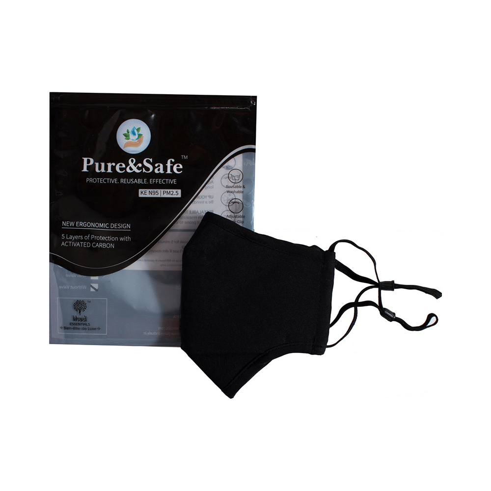 Pure & Safe Designer N95 Face Mask - 5 Layered Reusable Anti Pollution N95 Mask with Activated Carbon Filter and Chin Support - Image 2