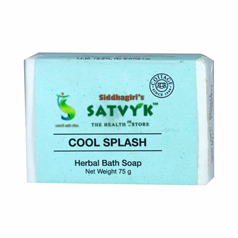 Satvyk Herbal Bath Soap Cool Splash - Image 1