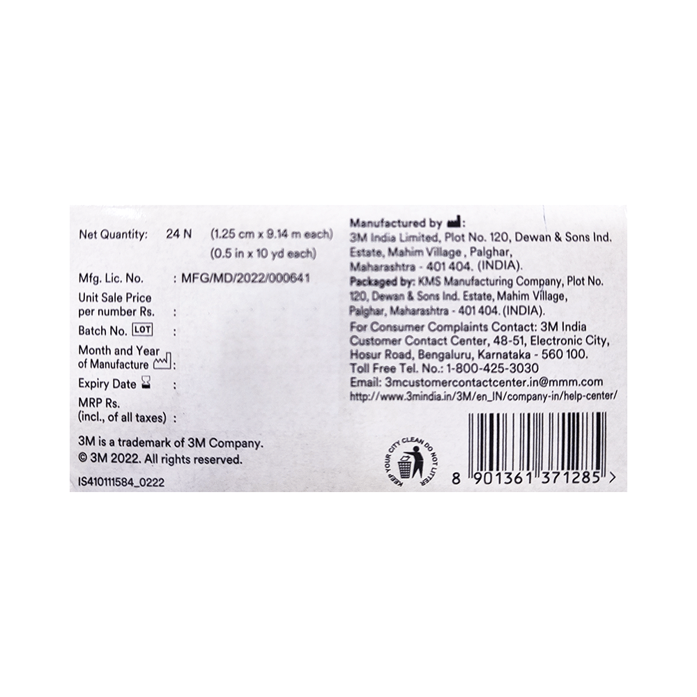 3M Surgical Paper Tape 0.5inch x 10yard - Image 2