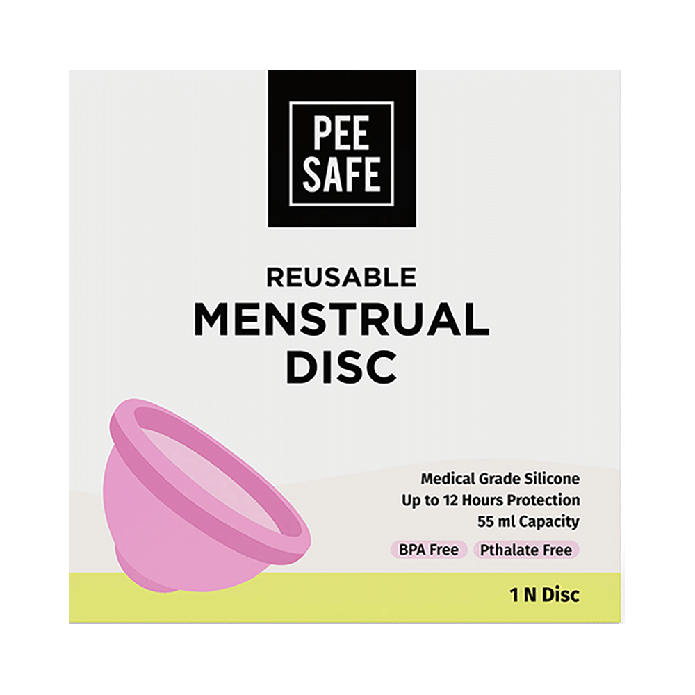 Pee Safe Reusable Menstrual Disc 55ml with Spandex Storage Pouch - Image 1