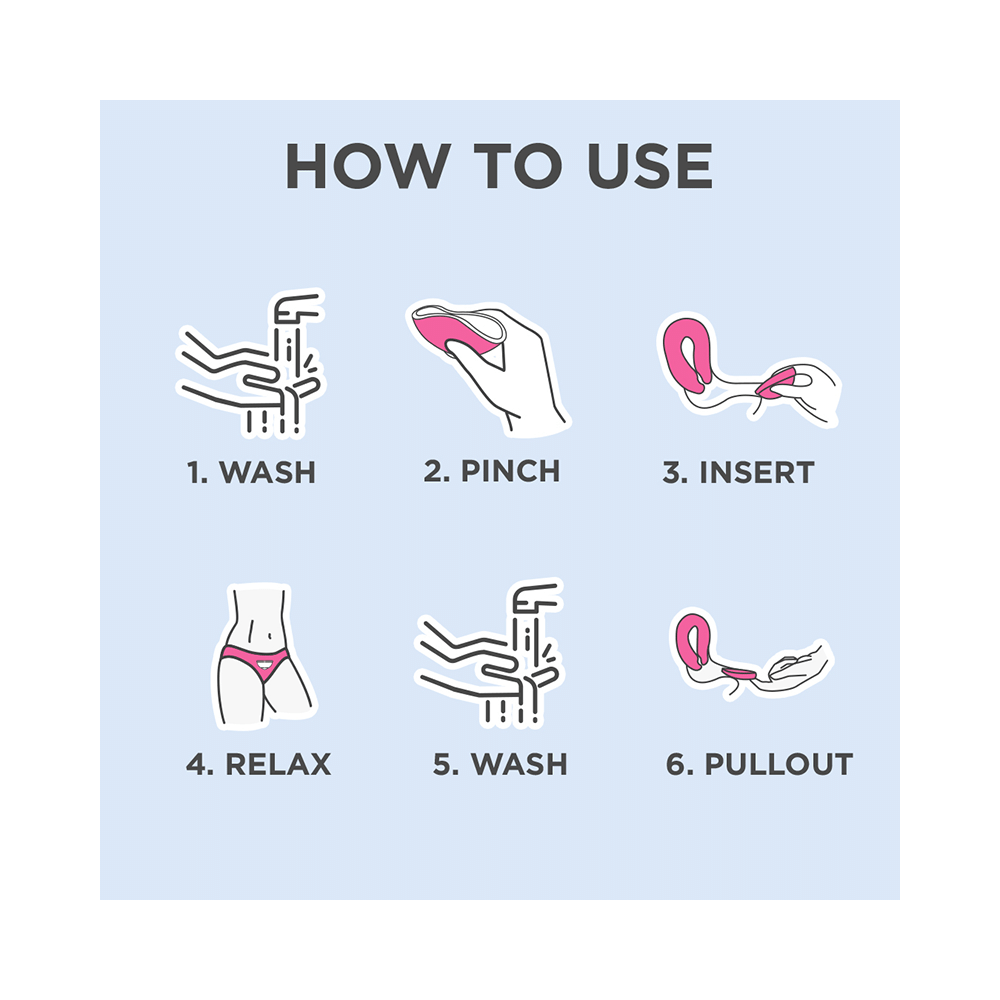 Pee Safe Reusable Menstrual Disc 55ml with Spandex Storage Pouch - Image 4