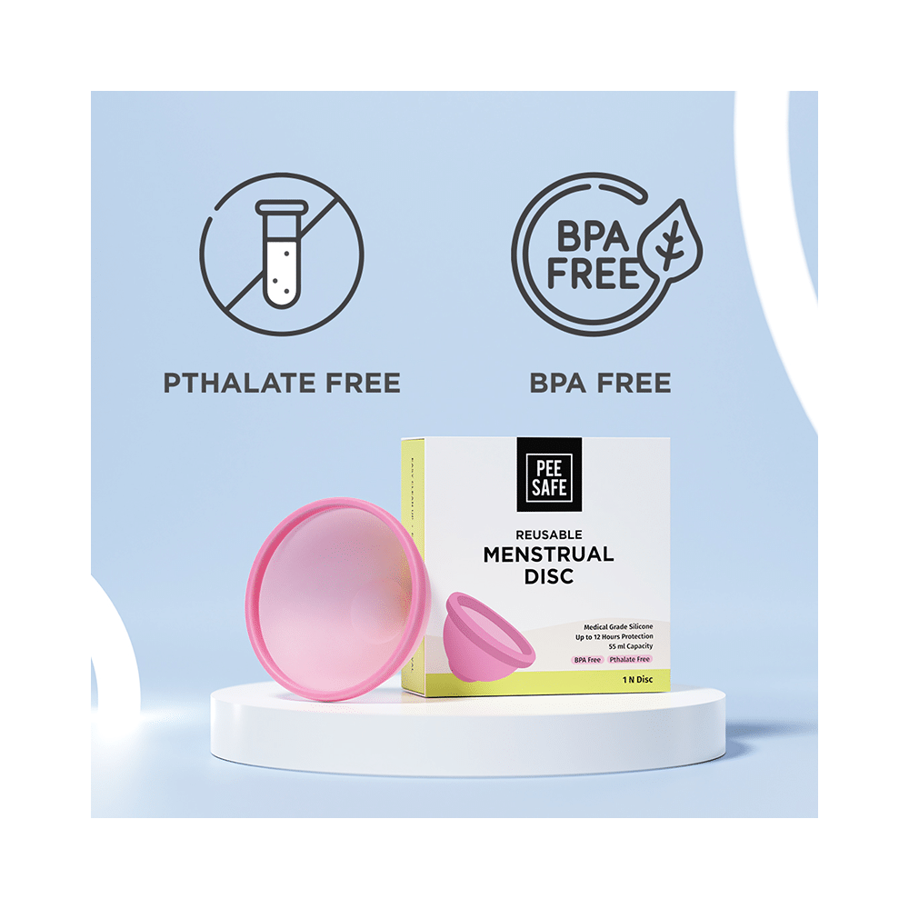Pee Safe Reusable Menstrual Disc 55ml with Spandex Storage Pouch - Image 8