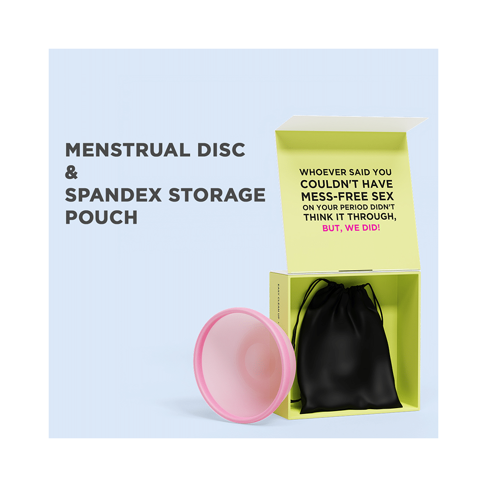 Pee Safe Reusable Menstrual Disc 55ml with Spandex Storage Pouch - Image 6