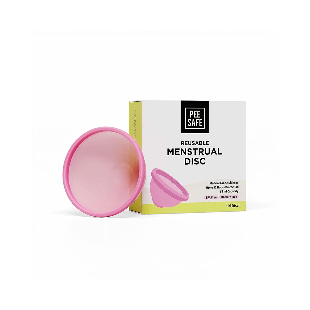 Pee Safe Reusable Menstrual Disc 55ml with Spandex Storage Pouch - Image 2