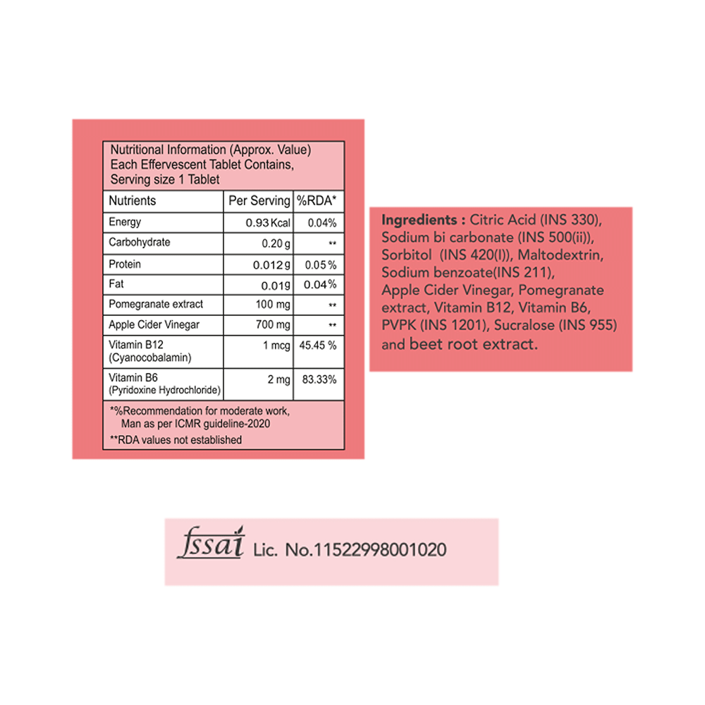 Fixuphealth Apple Cider Vinegar Effervescent Tablet with the Mother (15 Each) Apple - Image 10