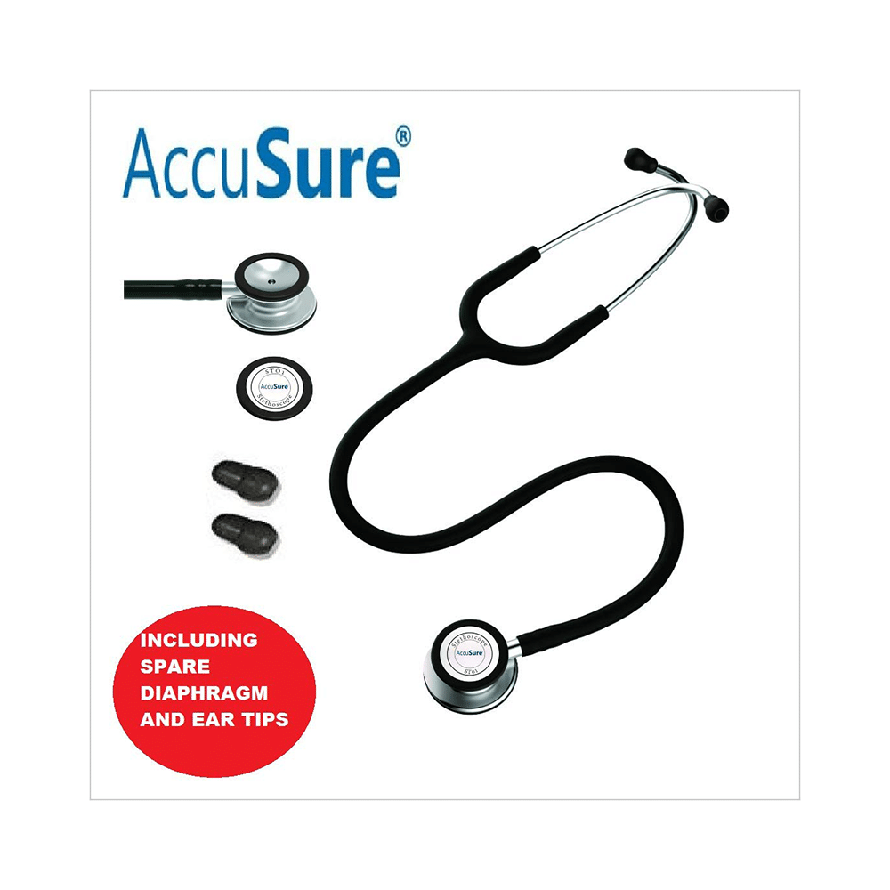 AccuSure Mercury Sphygmomanometer with Free Professional Stethoscope - Image 3