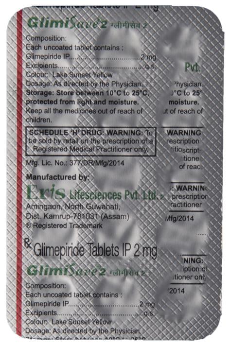 Glimisave 2mg Tablet 15'S
- Image 2