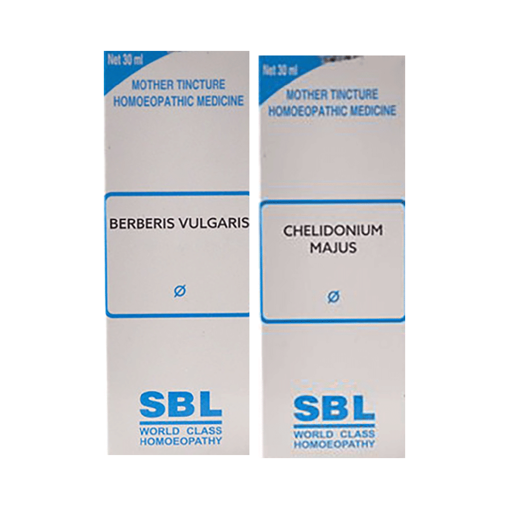 Combo Pack of SBL Chelidonium Majus Mother Tincture Q & SBL Berberis Vulgaris Mother Tincture Q (30ml Each)