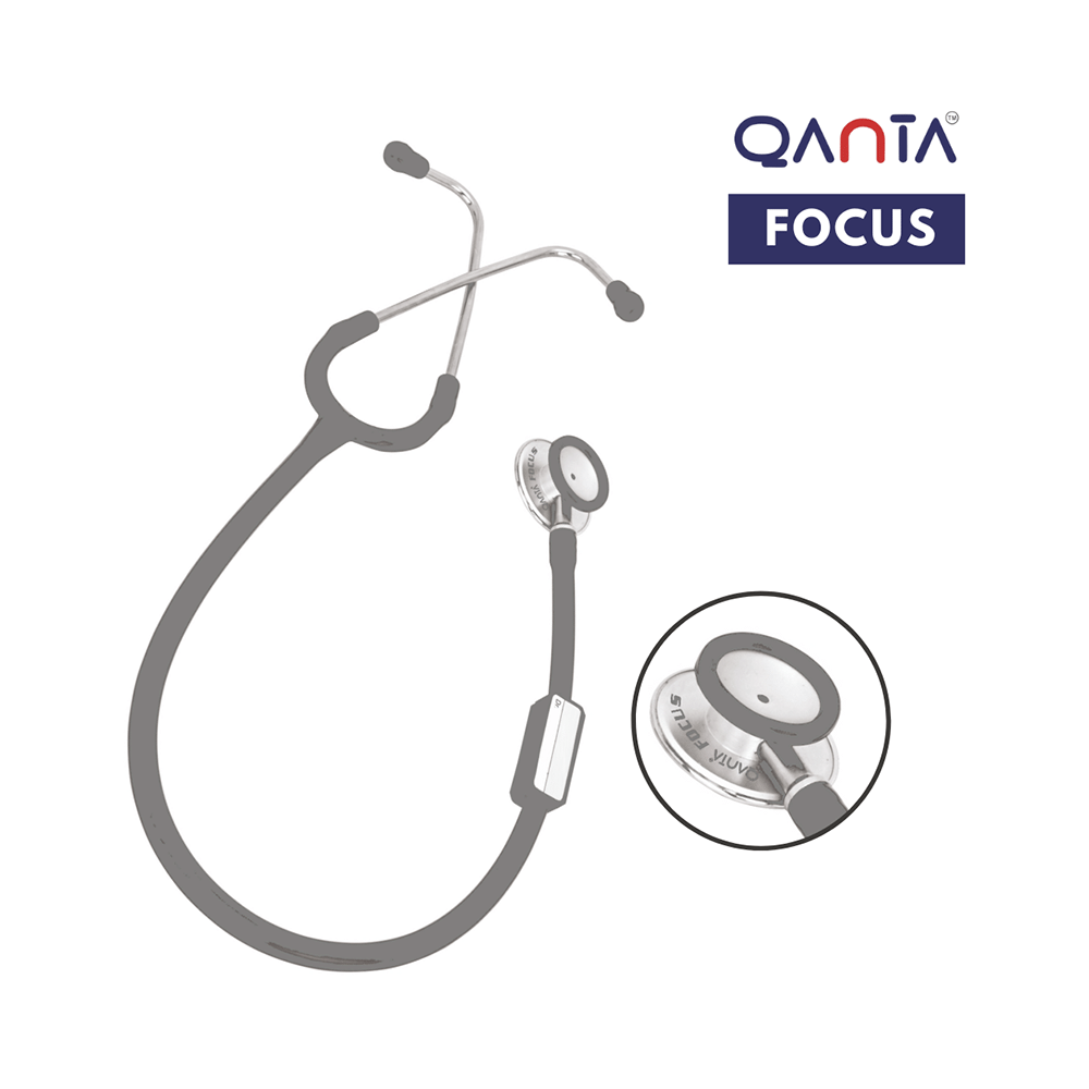 Qanta QA-1010 Stethoscope Focus With Aluminium Anodized Chest Piece Grey - Image 2