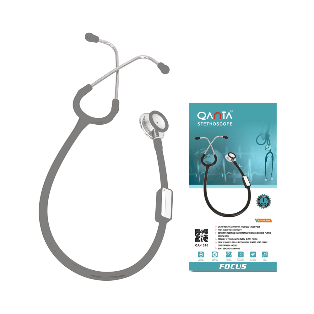 Qanta QA-1010 Stethoscope Focus With Aluminium Anodized Chest Piece Grey