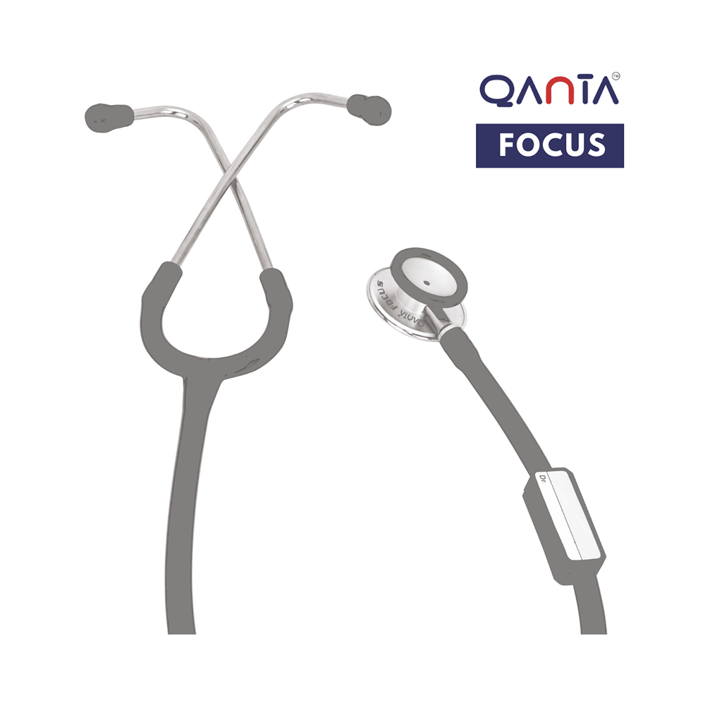 Qanta QA-1010 Stethoscope Focus With Aluminium Anodized Chest Piece Grey - Image 3