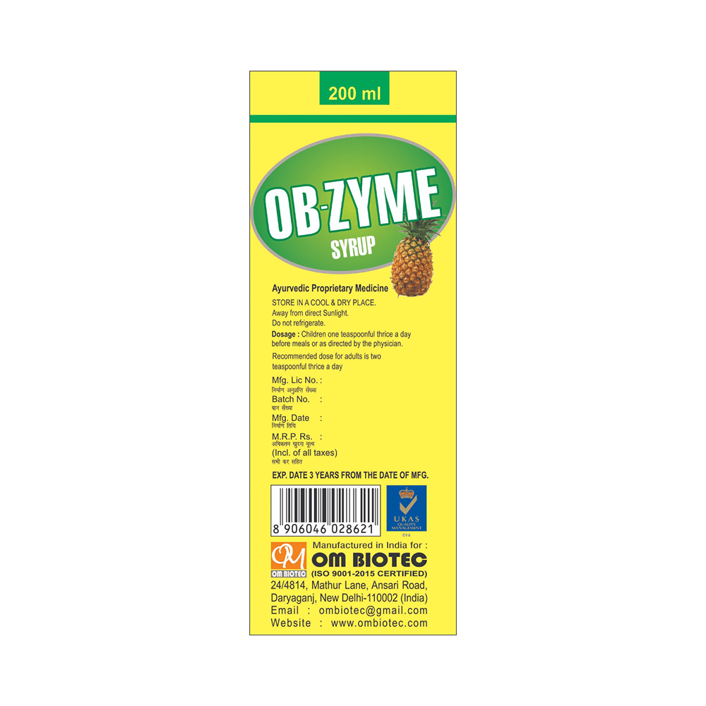 Om Biotec Ob-Zyme Syrup - Image 3