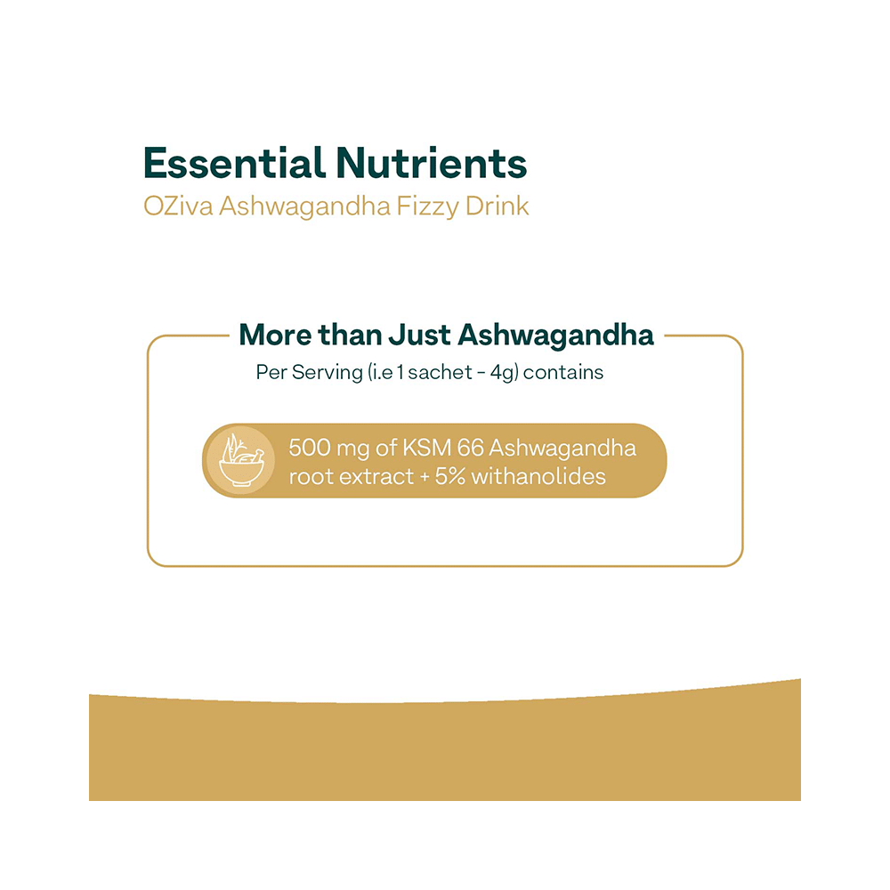 Oziva Ashwagandha Fizzy Drink Mix for Performance, Stress Management & Muscle Strength (4gm Each) Jeera - Image 6