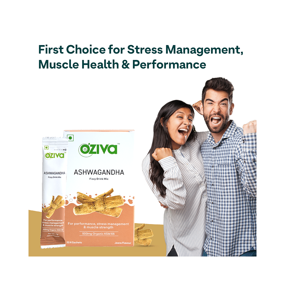 Oziva Ashwagandha Fizzy Drink Mix for Performance, Stress Management & Muscle Strength (4gm Each) Jeera - Image 5
