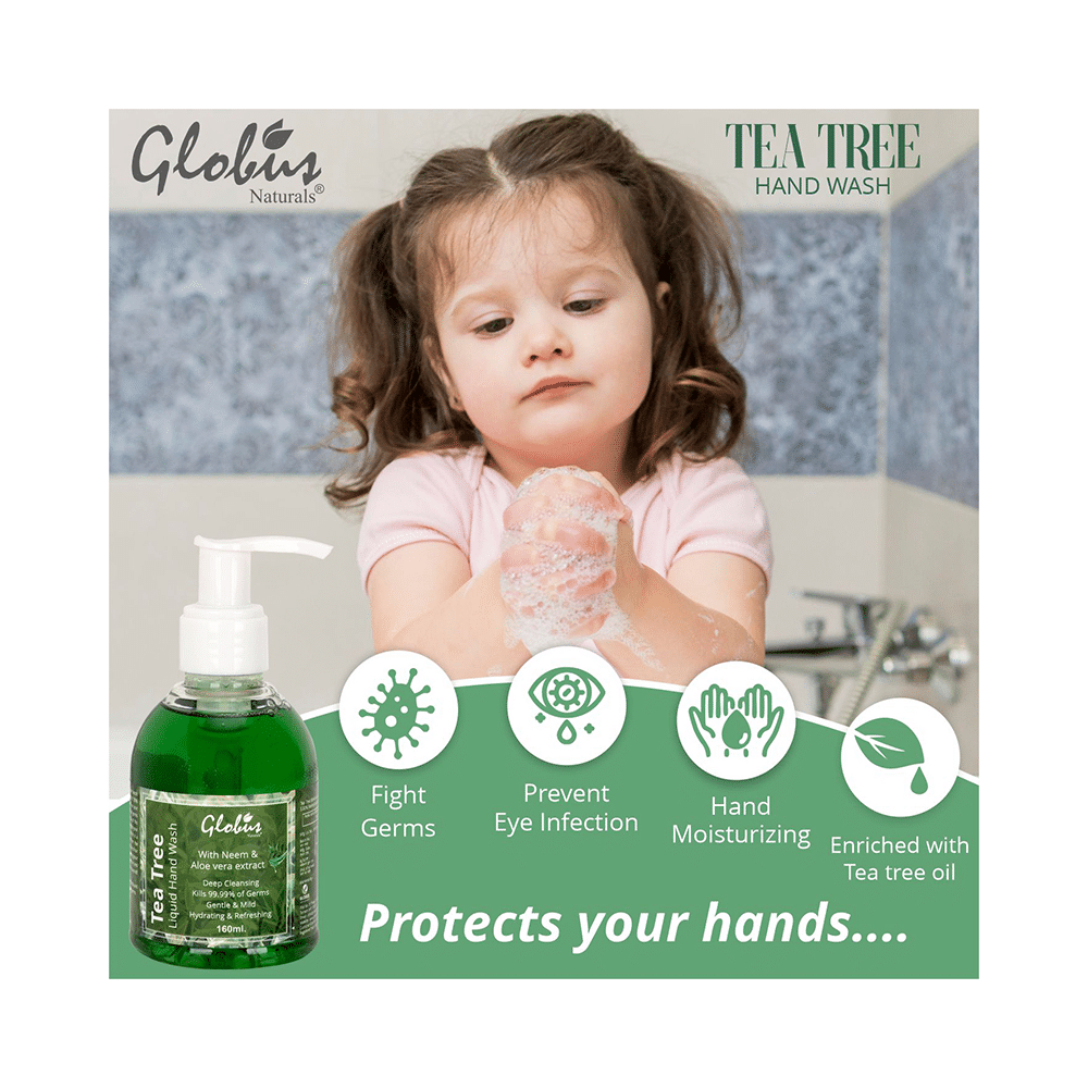 Globus Naturals Tea Tree Liquid Hand Wash - Image 2