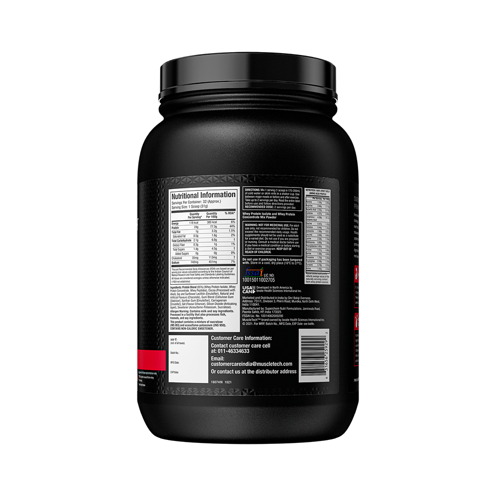 Muscletech Nitro Tech 100% Whey Gold Powder Double Rich Chocolate - Image 2