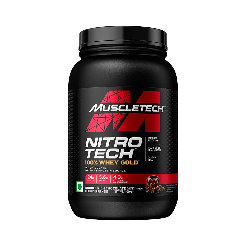 Muscletech Nitro Tech 100% Whey Gold Powder Double Rich Chocolate - Image 1