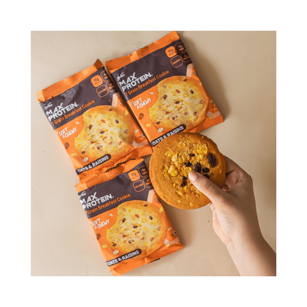 RiteBite Oats & Raisins Max Protein Cookie with 10g Protein and 4g Fiber (55gm Each) - Image 4