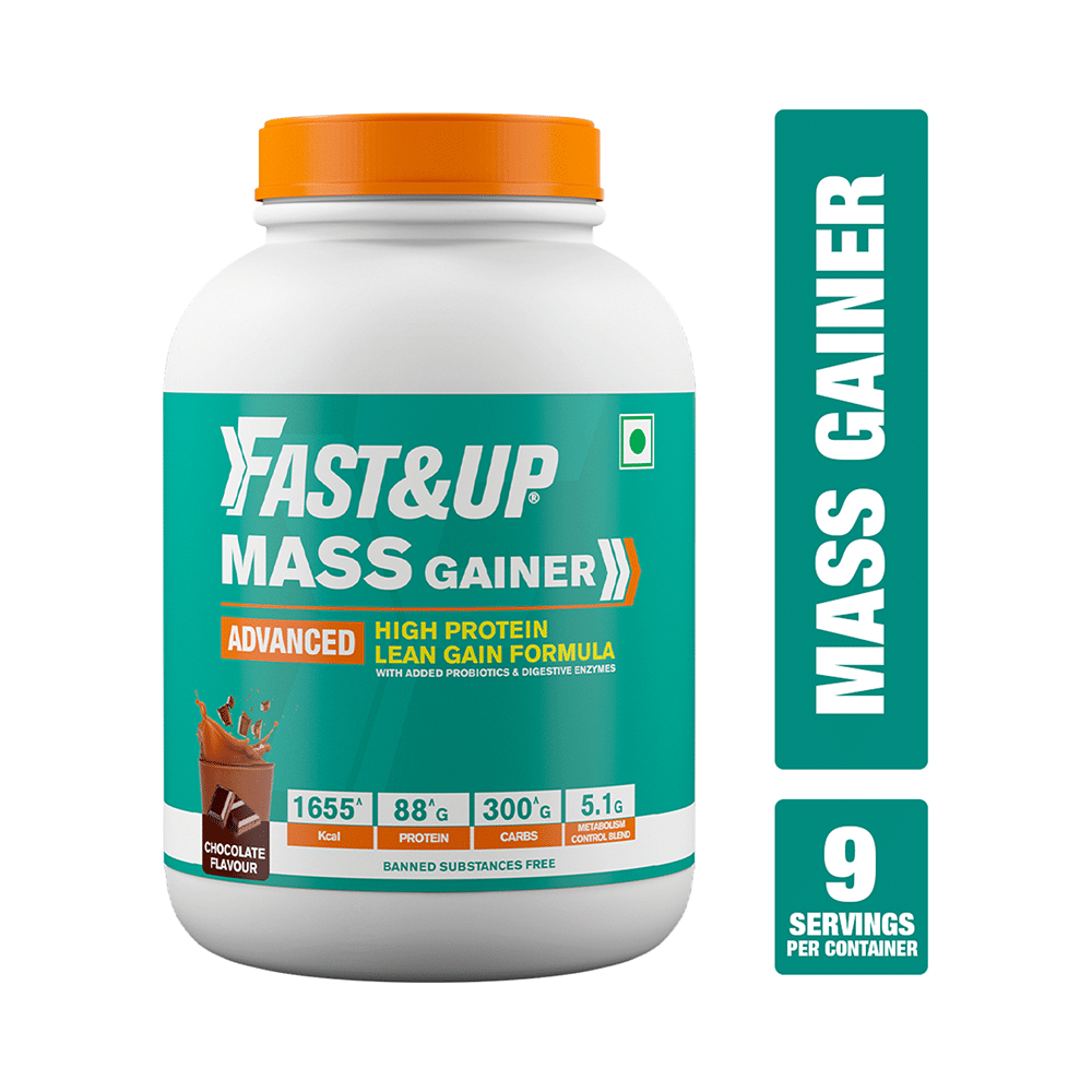 Fast&Up Mass Gainer Advance High Protein Lean Gain Formula Chocolate - Image 3