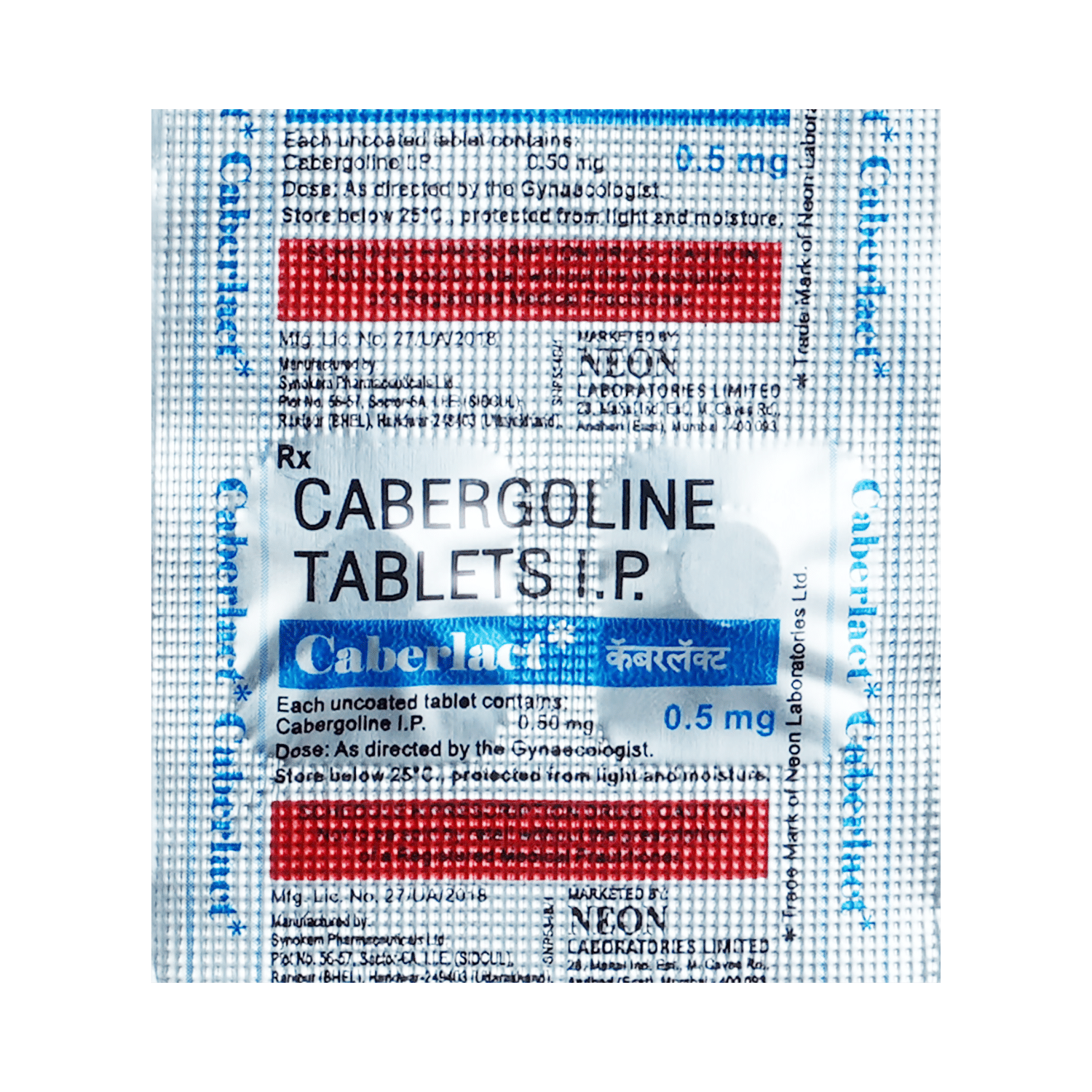 Caberlact 0.5mg Tablet - Image 5
