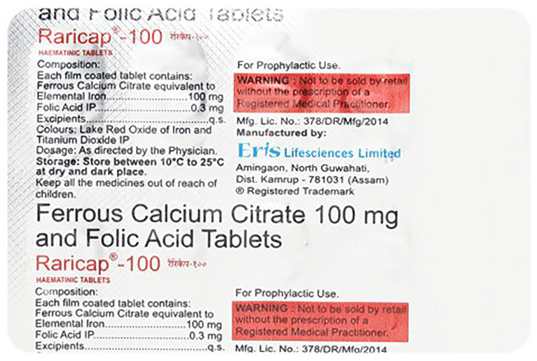 Raricap 100 Tablet