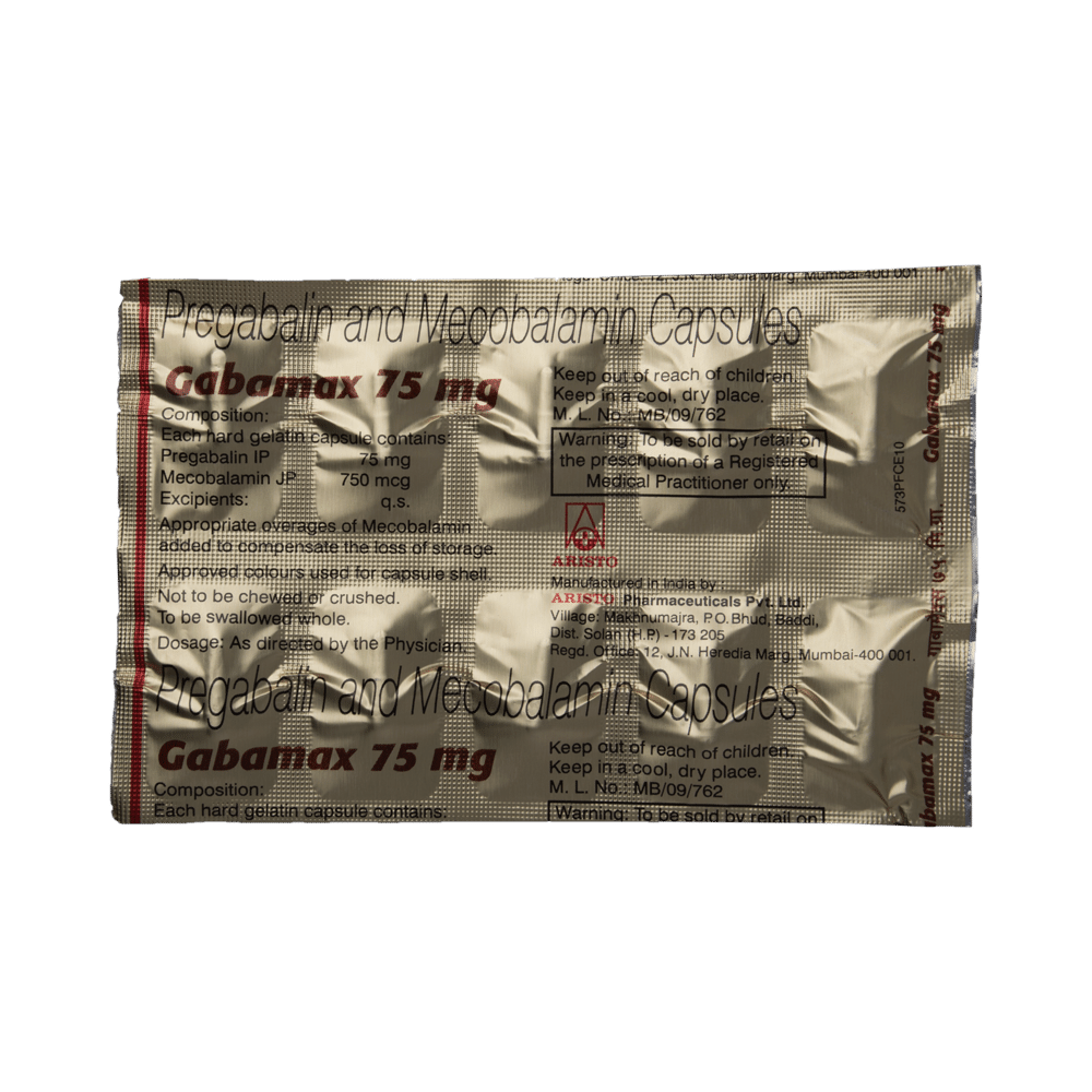 Gabamax 75mg Capsule - Image 4