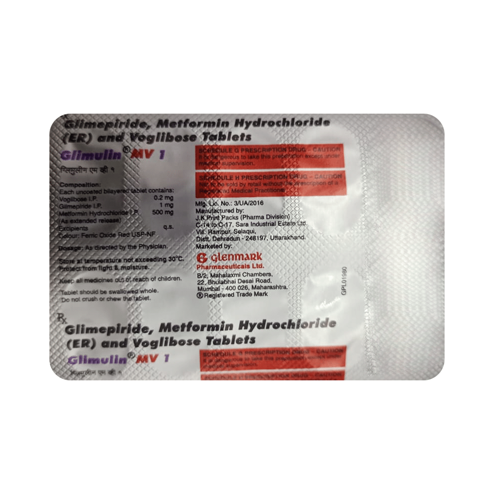 Glimulin MV 1 Tablet ER - Image 2