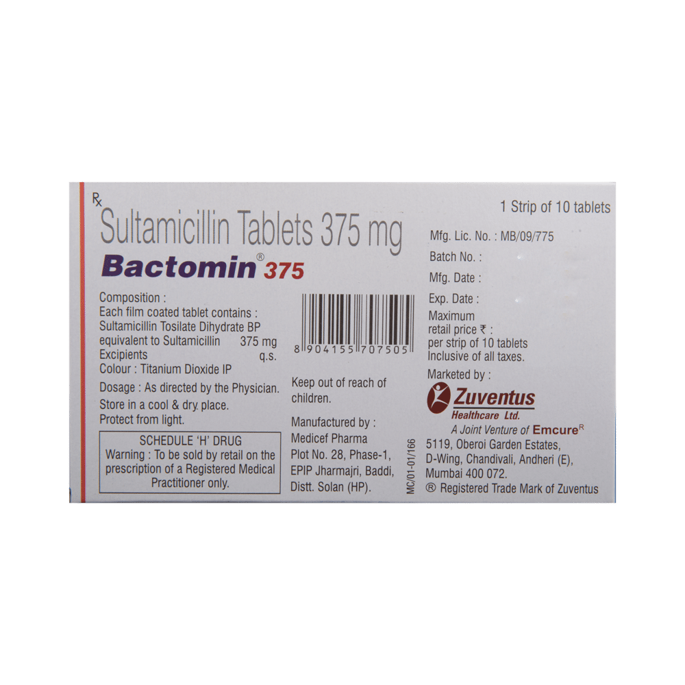 Bactomin 375 Tablet - Image 3