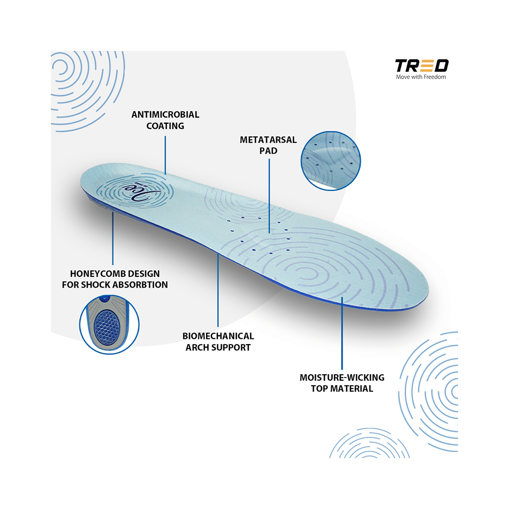 Tred Ice Gel Insoles for Heel Pain and Heel Spur XL - Image 3