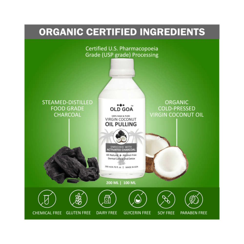 Old Goa 100% Raw and Pure Virgin Coconut Oil Pulling Enriched with Activated Charcoal - Image 4