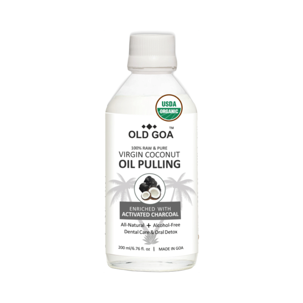 Old Goa 100% Raw and Pure Virgin Coconut Oil Pulling Enriched with Activated Charcoal - Image 1