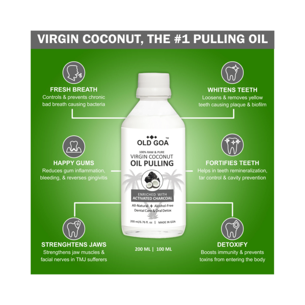 Old Goa 100% Raw and Pure Virgin Coconut Oil Pulling Enriched with Activated Charcoal - Image 2
