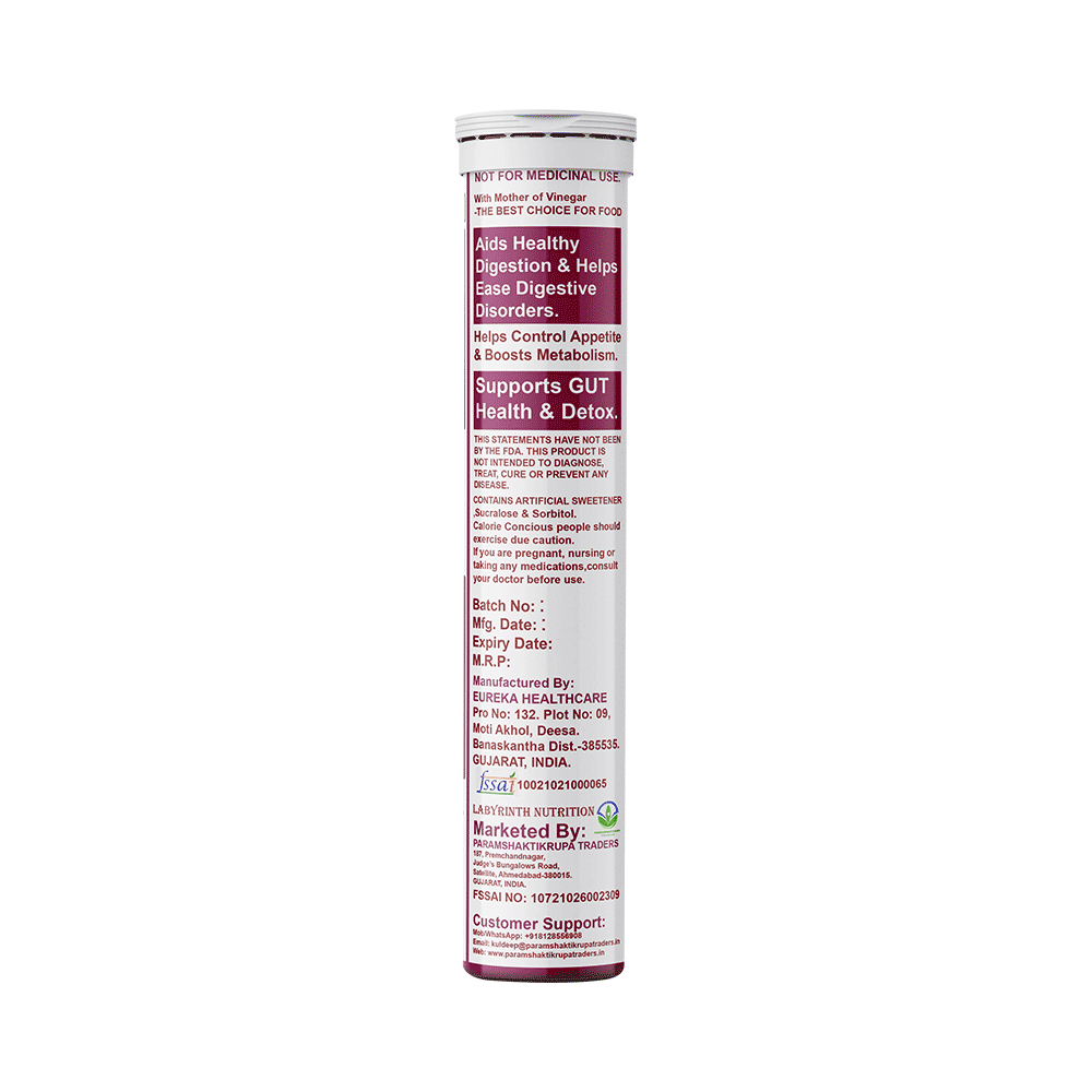 Labyrinth ACV Effervescent Tablet (15 Each) Apple - Image 3
