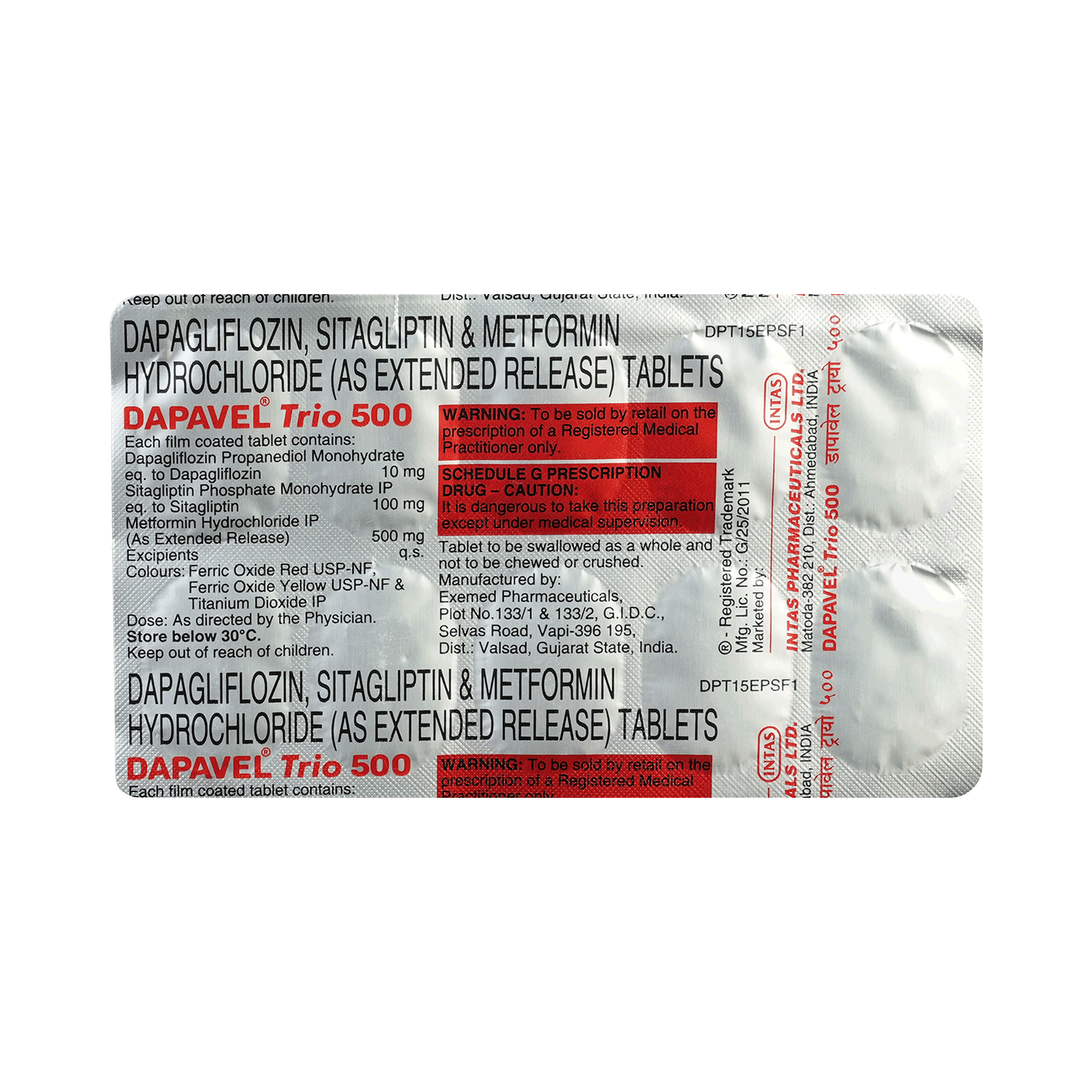 Dapavel Trio 500 Tablet ER - Image 6