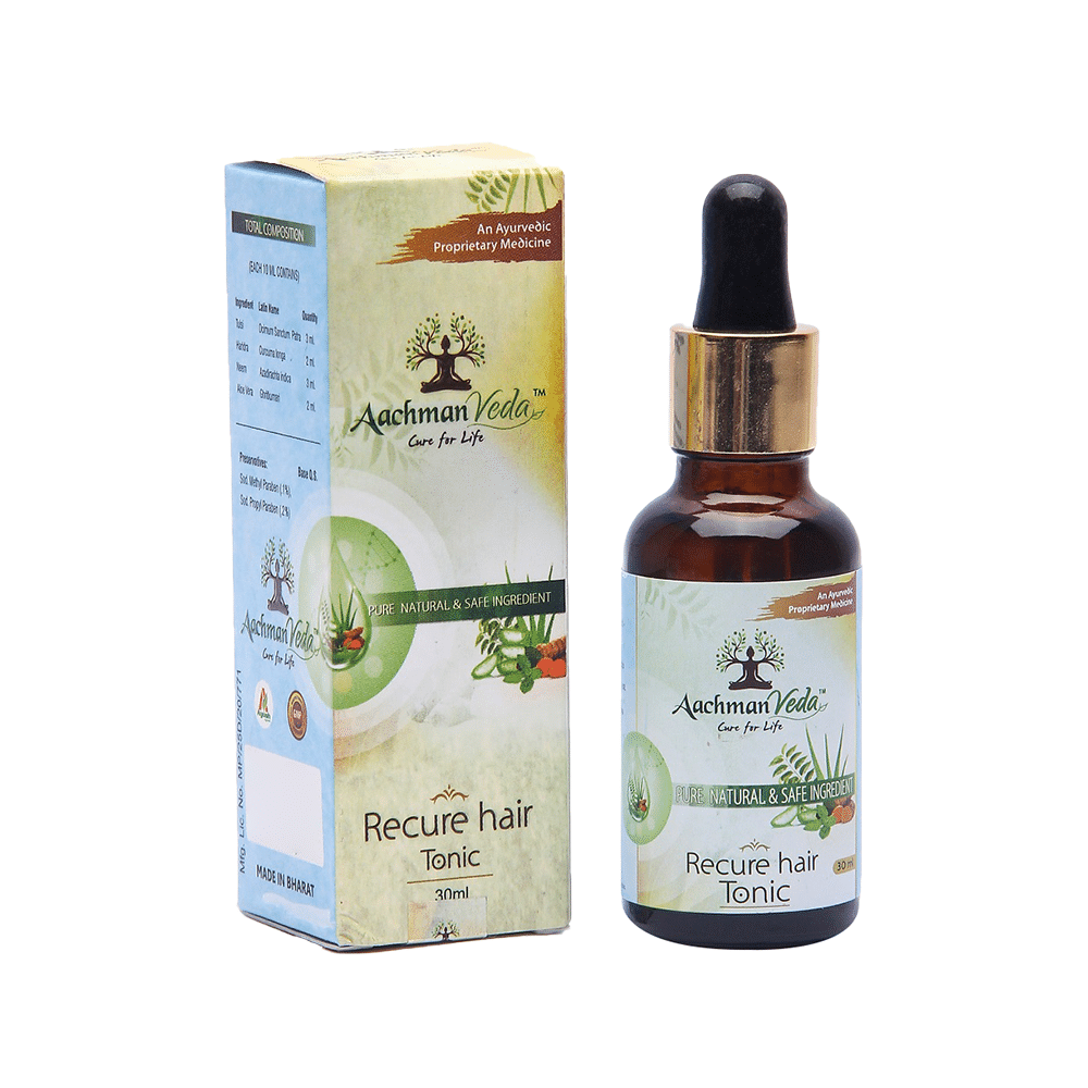 Aachman Veda B-Trim Capsule with Aachman Veda Recure Hair Tonic 30ml Free - Image 3