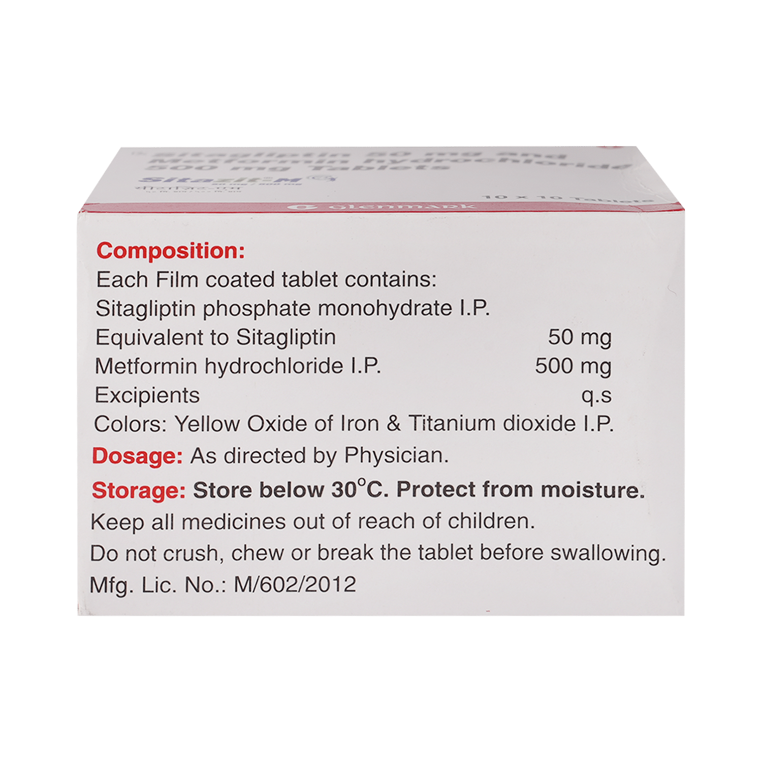 Sitazit-M 50mg/500mg Tablet - Image 3