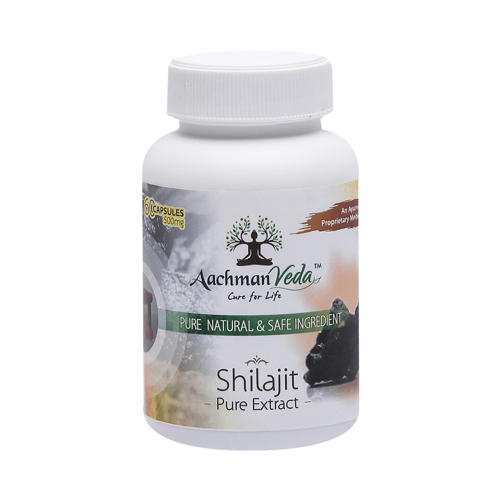 Aachman Veda Shilajit+ Pure Extract Ashwagandha with Safed Musli Capsule (60 Each) - Image 2