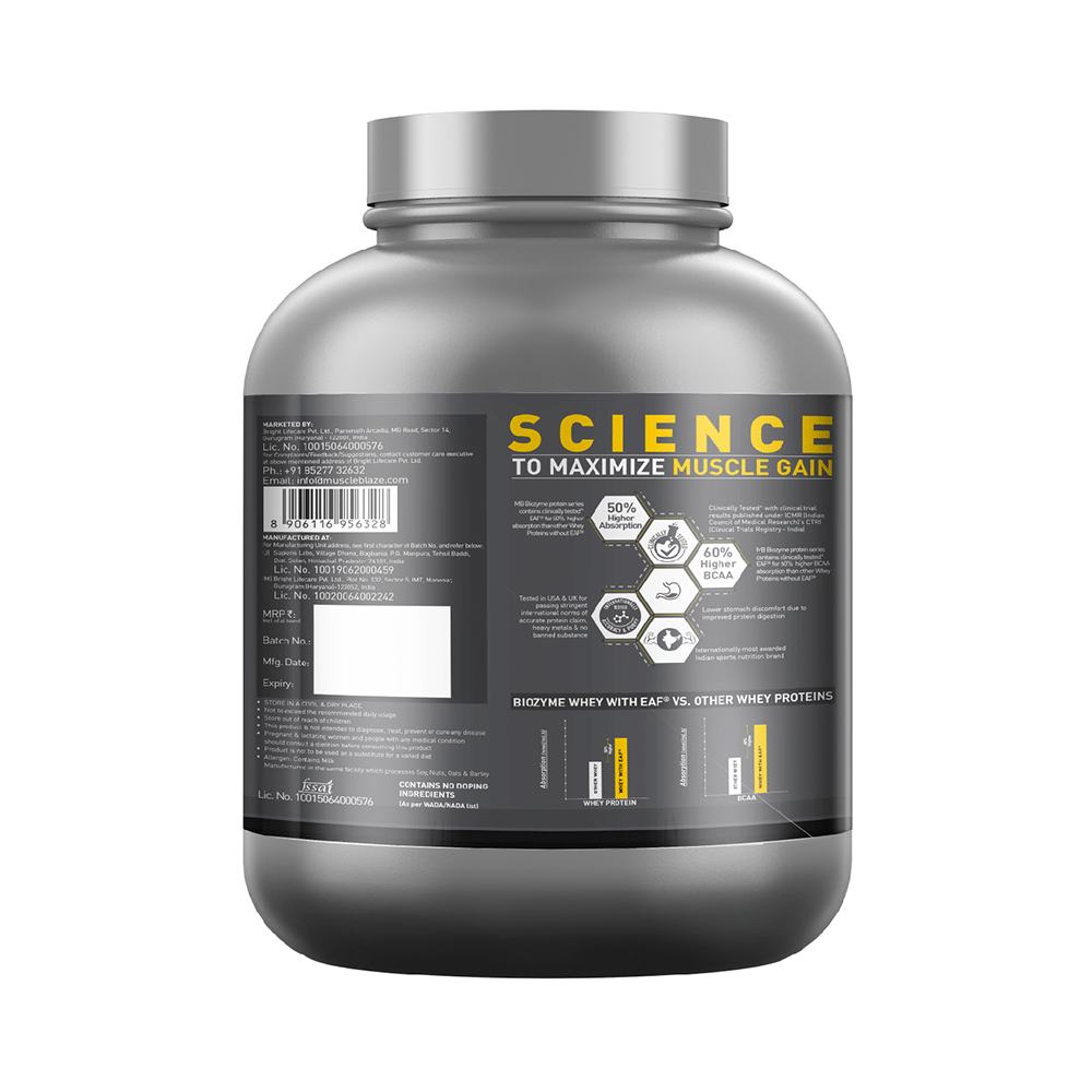 MuscleBlaze MuscleBlaze Biozyme Performance Whey Protein | For Muscle Gain | Improves Protein Absorption | Nutrition Care Powder Rich Chocolate - Image 2