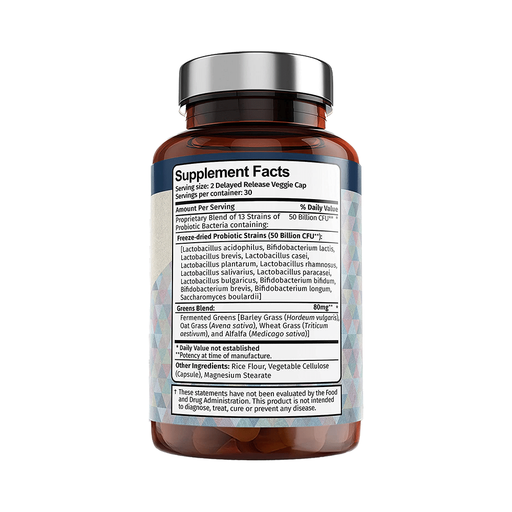 Vitamin Bounty Pro-50 13 Probiotic Strains 50 Billion Organisms Veggie Cap - Image 2