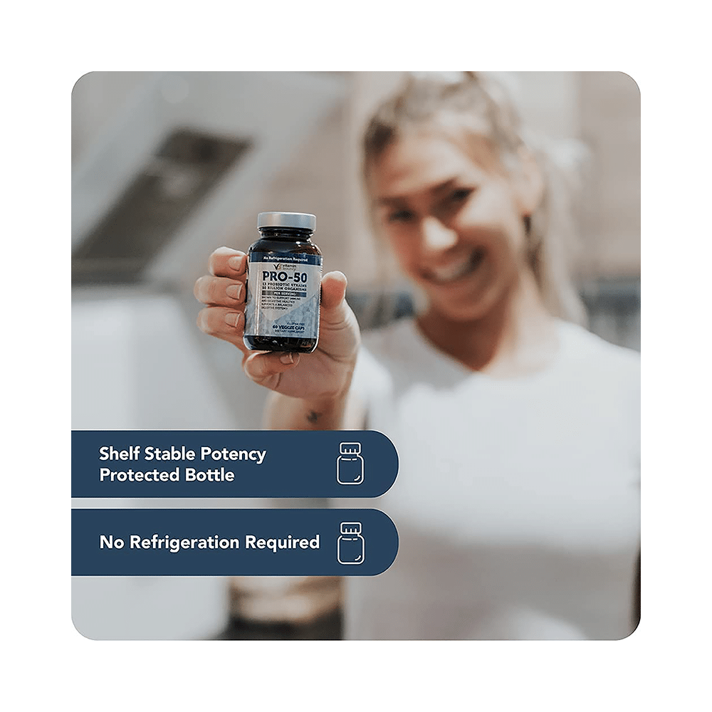 Vitamin Bounty Pro-50 13 Probiotic Strains 50 Billion Organisms Veggie Cap - Image 4