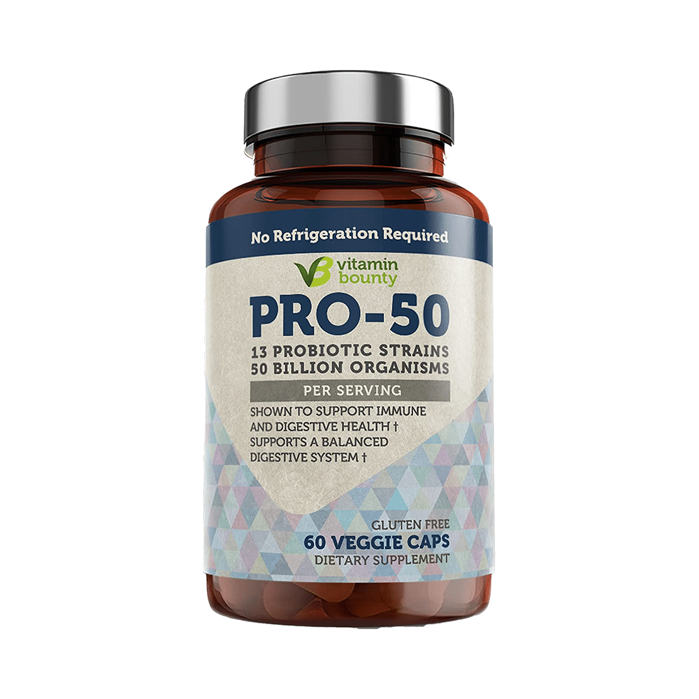 Vitamin Bounty Pro-50 13 Probiotic Strains 50 Billion Organisms Veggie Cap