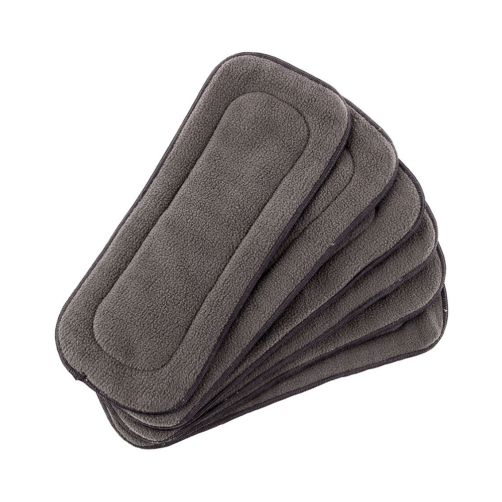Kuhu Creations Washable 5 Layer Bamboo Charcoal Reusable Cloth Diaper Inserts - Image 3