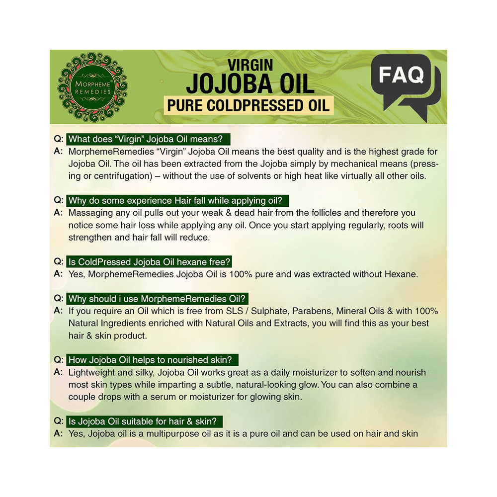 Morpheme Virgin Jojoba Pure Coldpressed Oil - Image 6