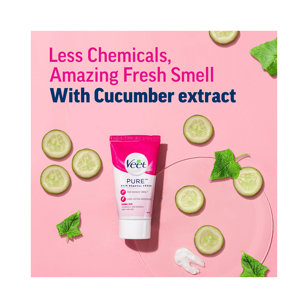 Veet Pure Hair Removal Cream for Women | No Ammonia Smell | For Normal Skin - Image 8