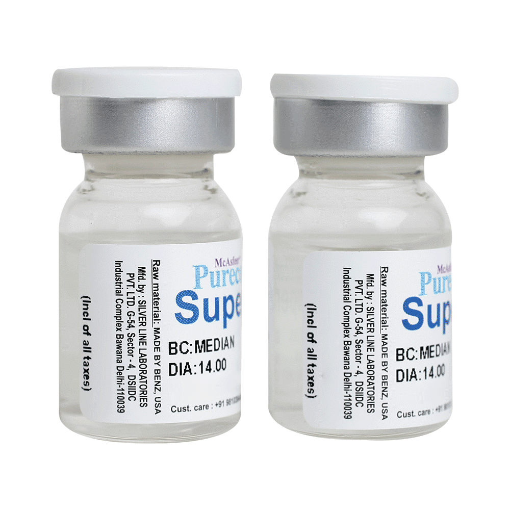 Purecon 45 Supersoft Contact Lens Optical Power -1.25 Clear - Image 2