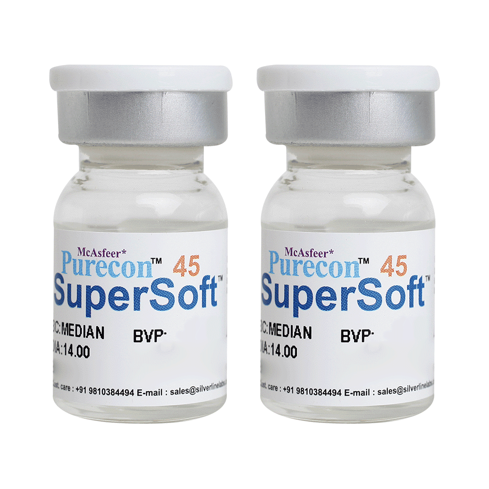 Purecon 45 Supersoft Contact Lens Optical Power -1.25 Clear