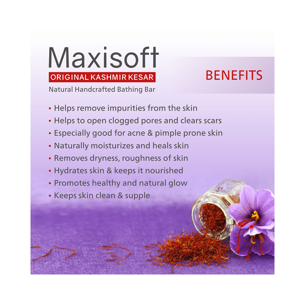 Maxisoft Original Kashmiri Kesar Bathing Bar (75gm Each) - Image 7