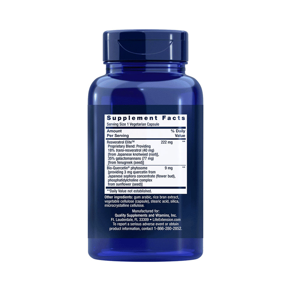 Life Extension Optimized Resveratrol Elite Vegetarian Capsules - Image 2