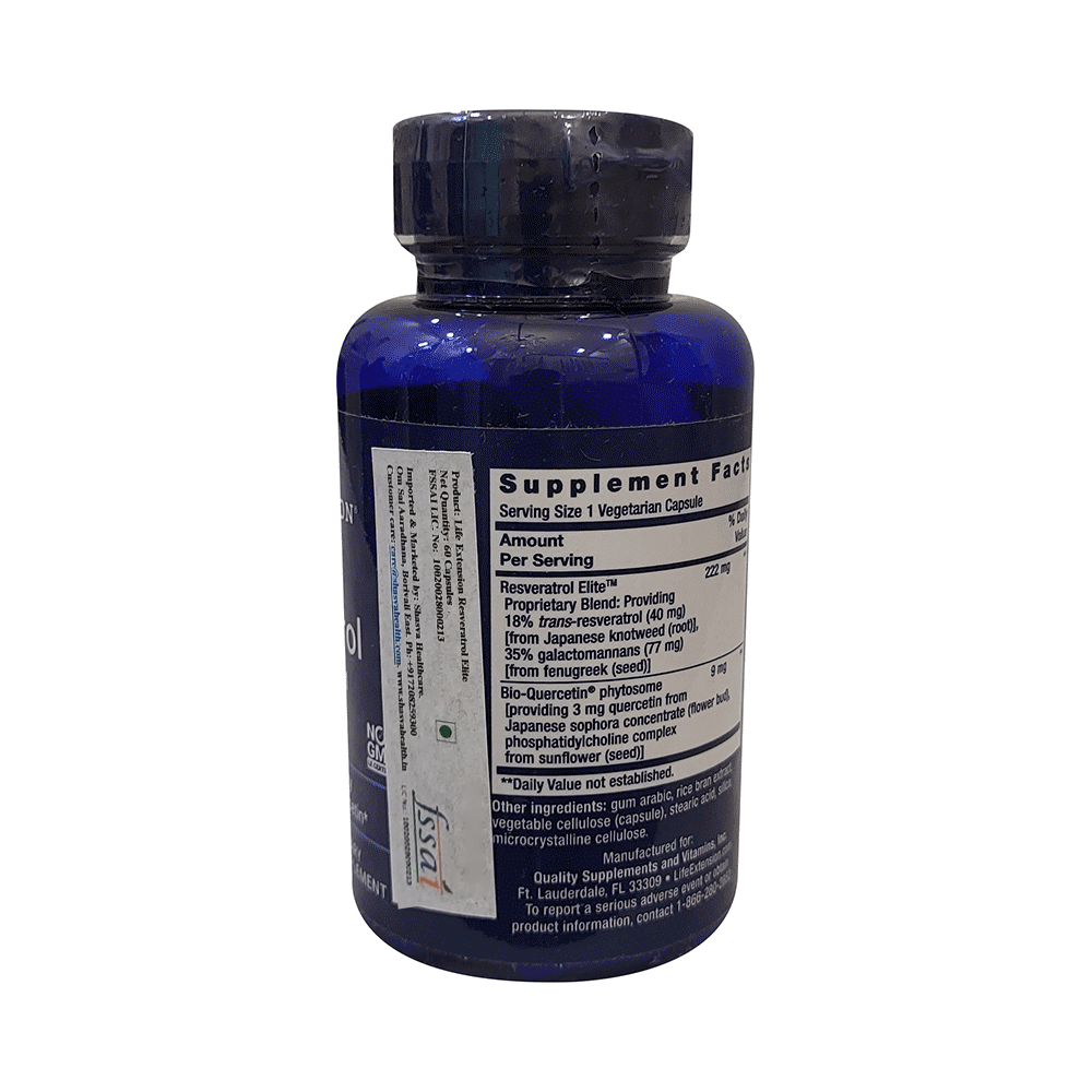 Life Extension Optimized Resveratrol Elite Vegetarian Capsules - Image 10