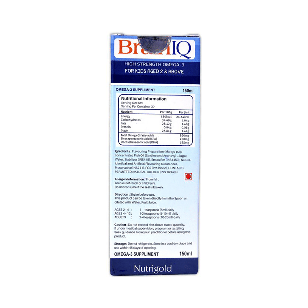 Brainiq Syrup | High Strength Omega-3 for Kids Aged 2 & Above - Image 4